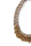 Gold Tone With Gunguru Jute Necklace Set