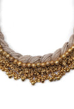 Gold Tone With Gunguru Jute Necklace Set