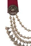Pink Fabric Tortoise Charm 3-Layer Necklace