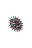 Multicolor Stones Oxidized Metal Casual Use Finger Rings
