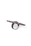 Trendy Stylish Designer Flower Shaped Pink/Orange Stone Work Traditional Adjustable Ring
