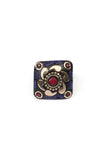 Laq Fashionable Flower Design Light Weight Multi Color Ring
