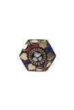 Laq Fashionable Light Weight Polygon Shaped Multi Color Ring
