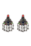 Traditional Afghani Designer Multi Color Glass Meena Partywear Lightweight Earring