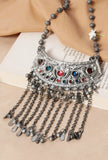Georgeous Designer Kuchi Afghani Enamel Work Long Ball Chain Necklace