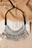 German Silver Designer Hasli With Coin Choker Necklace For Women