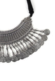 German Silver Designer Hasli With Coin Choker Necklace For Women