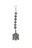 Traditional Design Durga Ji Square Bead Chain Maangtikka And Earring