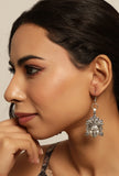 Traditional Design Durga Ji Square Bead Chain Maangtikka And Earring