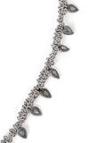 German Silver Designer Ganpati Pendant With Ghunghru Leaf Long Chain Necklace