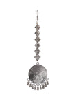 Trendy Stylish German Silver Partywear Round Shaped Square Bead Maangtikka