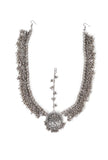 German Siver Designer Tavva Stud Heavy Ghunghru Chain Mathpatti