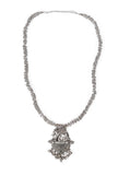 Traditional Partywear German Silver Ghunghru Bead Long Chain Bahubali Pendant