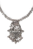 Traditional Partywear German Silver Ghunghru Bead Long Chain Bahubali Pendant
