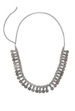 Designer Oxidized German Silver Multi Layer Kamarband With Floral Chain And Coins