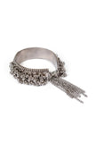 German Silver Partywear Silver Adjustable Size Ghunghru Tassel Bracelet