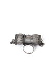 Silver Look Like Designer Lightweight Adjustable Pettel Drum Shaped Size Partywear Ring