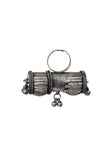 Silver Look Like Designer Lightweight Adjustable Pettel Drum Shaped Size Partywear Ring