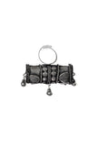 Silver Look Like Designer Lightweight Adjustable Cylindrical Drum Shaped Size Partywear Ring