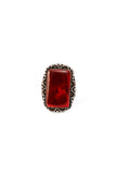 Crimson Rectangular Ruby Ring