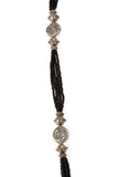 German Silver Ganpati Pendant With Designer Patua Dori Necklace