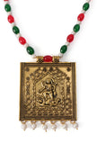 Mahakali Radiance Pendant with Tricolor Mala