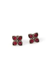 Enchanted Floral Glass Stone Hasli and Earrings Set