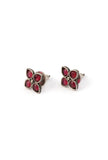 Enchanted Floral Glass Stone Hasli and Earrings Set