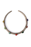 Colorful Glass Stone Ornate Hasli