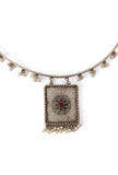 Elegant Oxidized White Bead Hasli