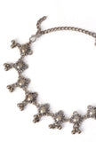 Silver Elegance Beaded Ghunghru Anklets
