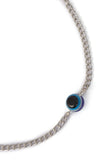Evil Eye Anklet with Silver Elephant Charm