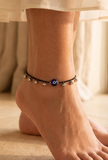Black Matri Evil Eye Ghunghru Charm Pair of Anklet