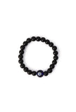 Black Bead Evil Eye Adjustable Bracelet