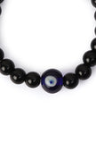 Black Bead Evil Eye Adjustable Bracelet