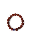 Natural Rudraksha Evil Eye Handmade Stretchable Bracelet