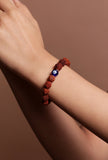 Natural Rudraksha Evil Eye Handmade Stretchable Bracelet