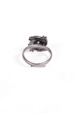 Topaz German Silver Adjustable Toe Ring