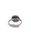Ira Black Stone German Silver Adjustable Toe Ring