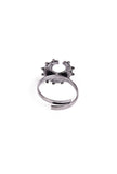 Jyotsna Moon Crescent German Silver Adjustable Toe Ring