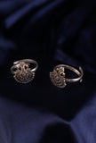 Peafowl Dual Peacock German Silver Adjustable Toe Ring