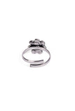 Tanvika Rosette Pattern German Silver Adjustable Toe Ring