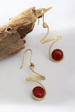 Crimson Curve Elegance Earrings