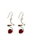 Crimson Curve Elegance Earrings