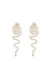 Swirling Serpent Dangle Earrings