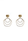 Layered Wave Statement Earrings