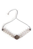 Ethereal Silver Kundan Pearl Choker Set