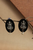 Black Velvet Lakshmi Pearl Earrings