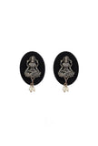 Black Velvet Lakshmi Pearl Earrings