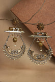 Royal Morni Chandbali Earrings